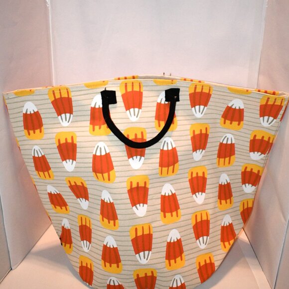 Mud Pie Halloween Collection Candy Corn Tote Bag #94130897C NWT - Picture 4 of 5